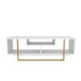 Hanah Home Asal 120 Soporte para TV Dorado y Blanco